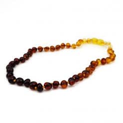 Polished baby baroque beads rainbow necklace