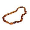 Polished teenage oval beads brown necklace