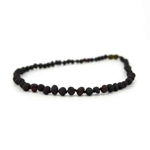 Raw adult baroque beads black color necklace