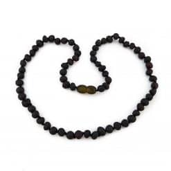 Raw adult baroque beads black color necklace