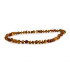 Raw adult baroque beads dark honey color necklace