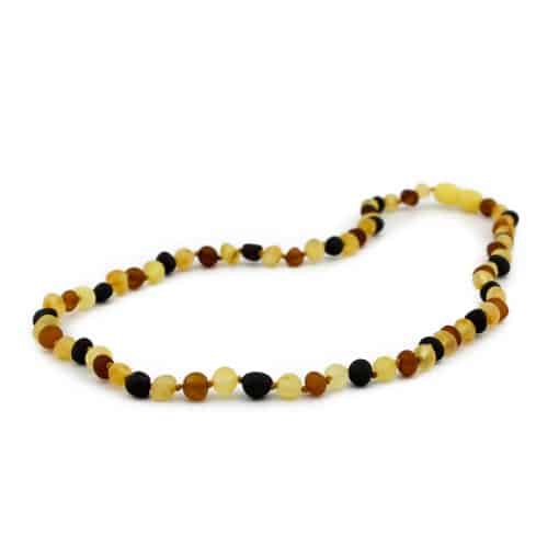 Raw adult baroque beads multicolor necklace