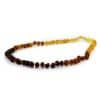 Raw adult baroque beads rainbow color necklace