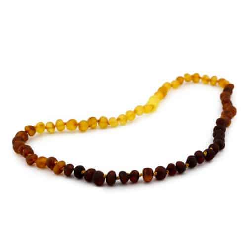 Raw adult baroque beads rainbow color necklace