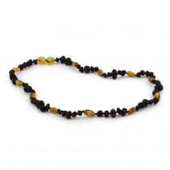 Raw adult semi rounded beads mixed color necklace