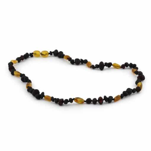 Raw adult semi rounded beads mixed color necklace