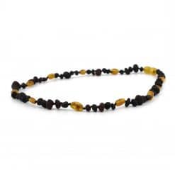Raw adult semi rounded beads mixed color necklace