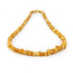 Polished adult chips beads butterscotch color necklace