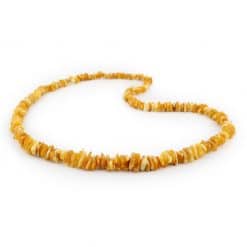 Polished adult chips beads butterscotch color necklace