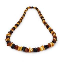 Polished adult chips beads mix 3+3 style necklace
