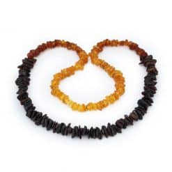 Polished adult chips beads rainbow color necklace