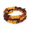 Polished chips beads memory wire multicolored bracelet