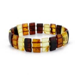 Polished rectangle beads multicolor bracelet