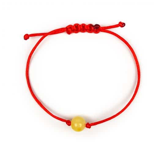 Polished Adjustable bracelet with a butter bead