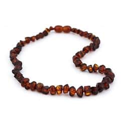 POLISHED BABY SEMI FACETED BEADS BROWN NECKLACE