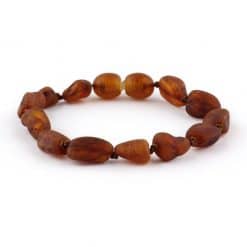 RAW BABY OVAL BEADS COGNAC BRACELET