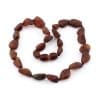 Raw Baby Oval Beads Brown Color Necklace