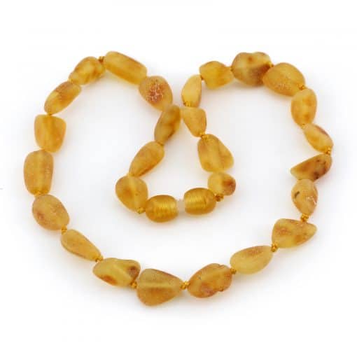 Raw Baby Oval Beads Honey Color Necklace