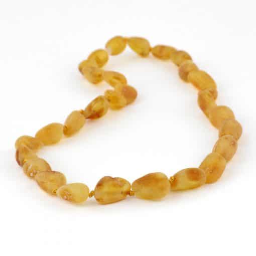Raw Baby Oval Beads Honey Color Necklace
