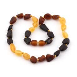 Raw Baby Oval Beads Mix 3+3 Color Necklace