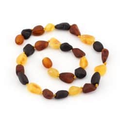 Raw Baby Oval Beads Multicolor Color Necklace