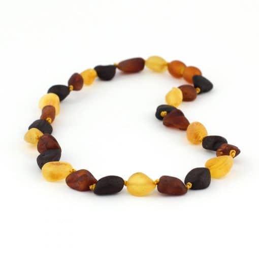 Raw Baby Oval Beads Multicolor Color Necklace
