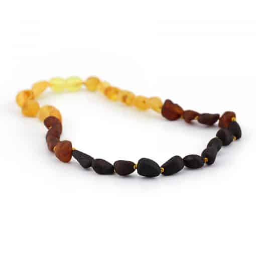 Raw Baby Oval Beads Rainbow Color Necklace