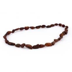 Raw Adult Oval Beads Brown Color Necklace