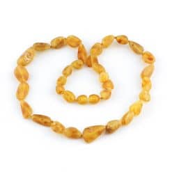 Raw Adult Oval Beads Honey Color Necklace