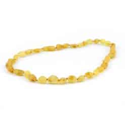 Raw Adult Oval Beads Lemon Color Necklace