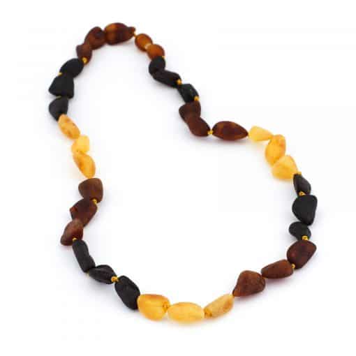 Raw Adult Oval Beads Mix 3+3 Color Necklace