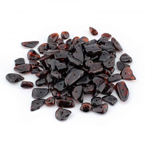 Loose polished chips black color beads 100g