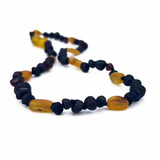 Raw teenage semi rounded multicolor necklace