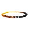 Raw teenage semi rounded rainbow color necklace