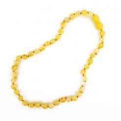 Polished teenage baroque beads butter color necklace