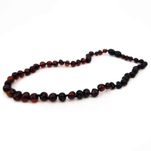 Polished teenage baroque beads black color necklace