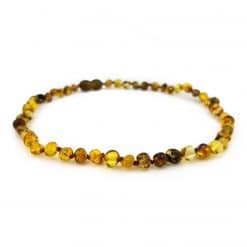 Polished teenage baroque beads green color necklace