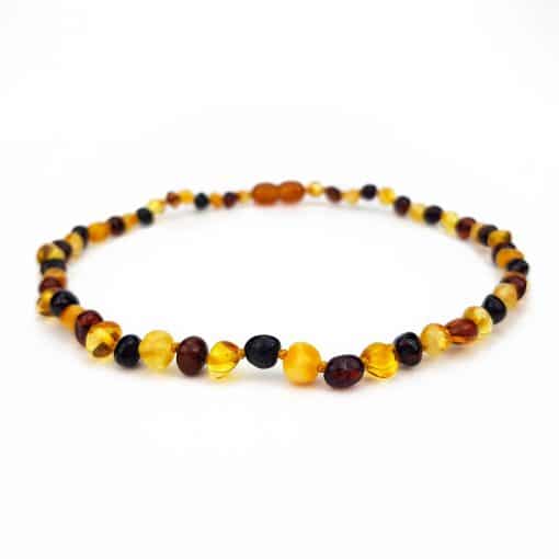 Polished teenage baroque beads multicolor necklace