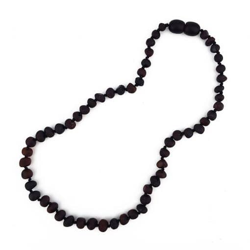 Raw teenage baroque beads black color necklace