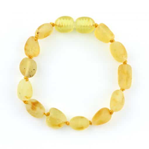 Raw Teenage Oval Beads Lemon Color Bracelet