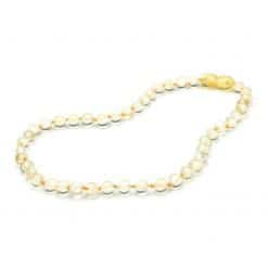 Polished baby baroque beads lemon color necklace