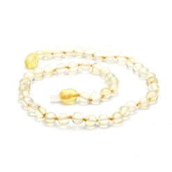 Polished baby baroque beads lemon color necklace