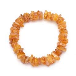 Raw elastic chips honey color bracelet
