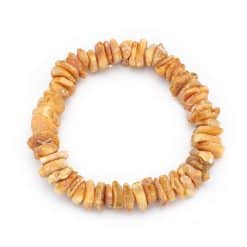 Raw elastic chips butter color bracelet