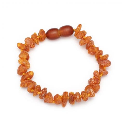 Raw baby chips beads honey color bracelet