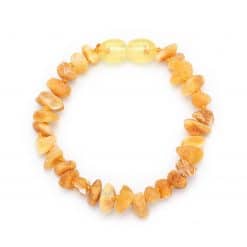 Raw baby chips beads butter color bracelet