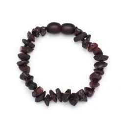 Raw baby chips beads black color bracelet