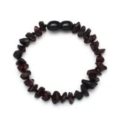 Polished baby chips beads black color bracelet