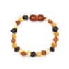 Raw baby semi rounded beads mix color bracelet
