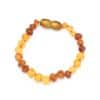Raw baby semi rounded beads lemon+cognac color bracelet